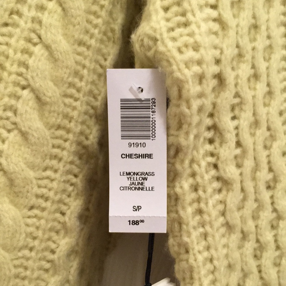 Aritzia Babaton Yellow Cardigan NWT - Picture 4 of 6